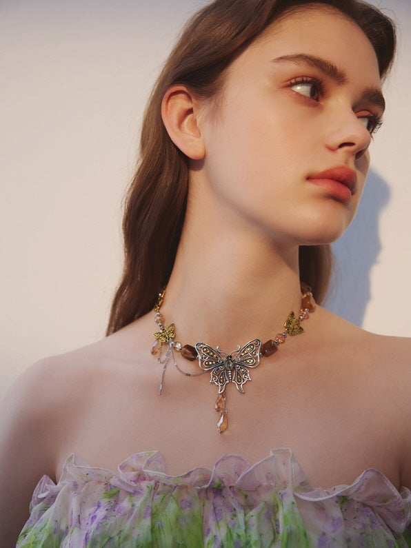 Enchanted Butterfly Garden Necklace